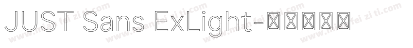 JUST Sans ExLight字体转换